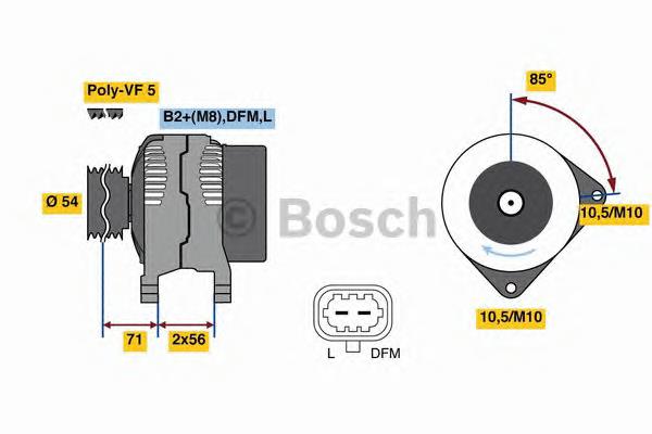 0986080100 Bosch alternador