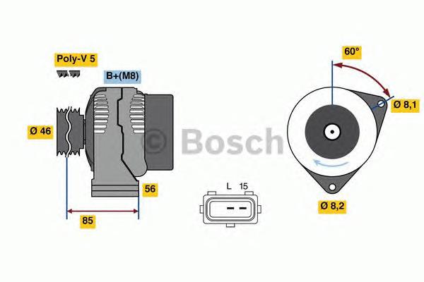 0986049620 Bosch Alternador de coche