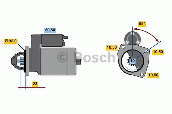 Motor de arranque 0986022750 Bosch