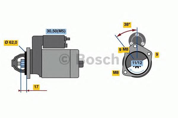 Motor de arranque 0986022790 Bosch