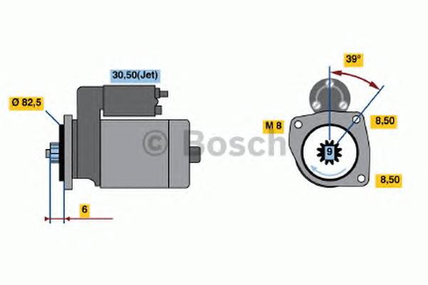 0986022510 Bosch motor de arranque