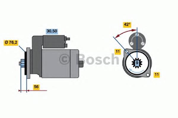 0986022470 Bosch motor de arranque