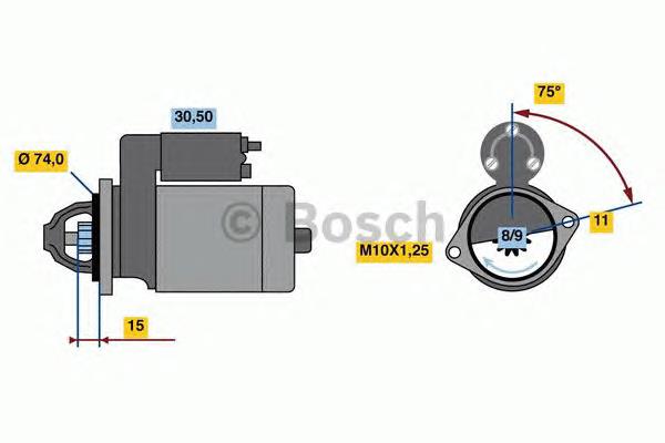 0986023550 Bosch motor de arranque