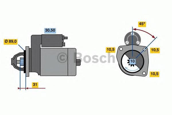 0986023510 Bosch motor de arranque