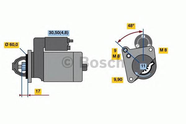 0986023050 Bosch motor de arranque