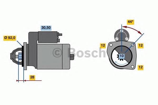 Motor de arranque 0986023440 Bosch