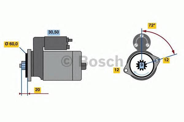 Motor de arranque 0986023420 Bosch