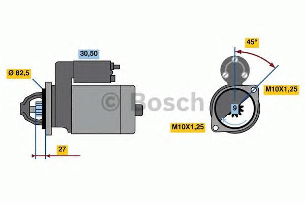 0986023370 Bosch motor de arranque