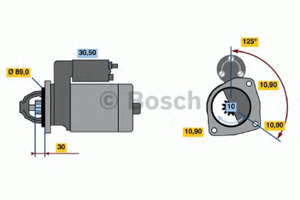 Motor de arranque 0986021190 Bosch