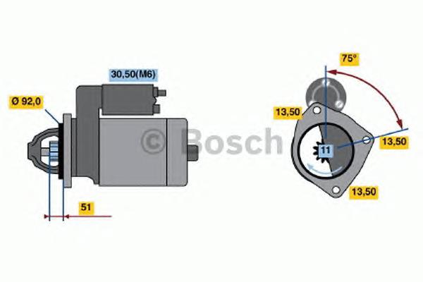 0986020880 Bosch motor de arranque