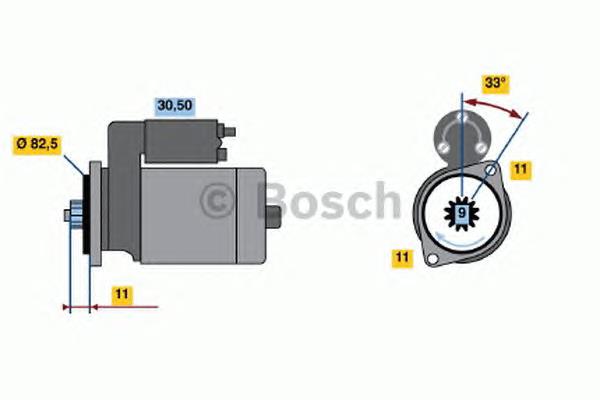 Motor de arranque 0986020711 Bosch