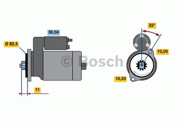 Motor de arranque 0986020681 Bosch