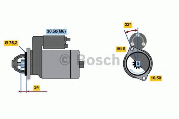 Motor de arranque 0986020850 Bosch