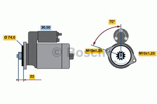 Motor de arranque 0986020771 Bosch