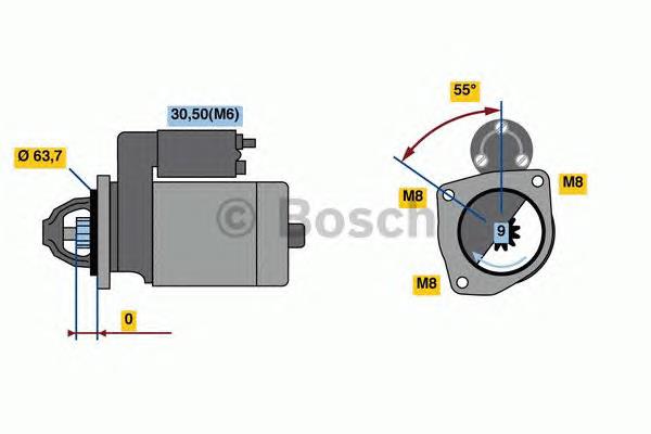 0986022111 Bosch motor de arranque