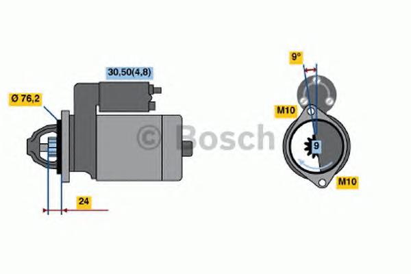 0986021510 Bosch motor de arranque