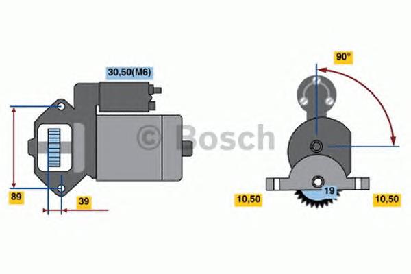 Motor de arranque 0986021351 Bosch
