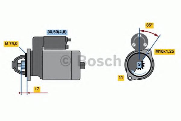 0986021560 Bosch motor de arranque