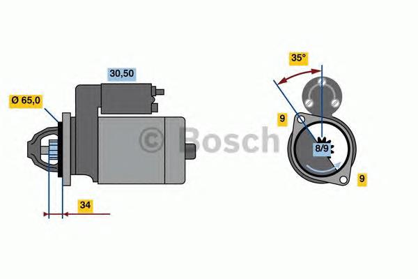 Motor de arranque 0986023790 Bosch