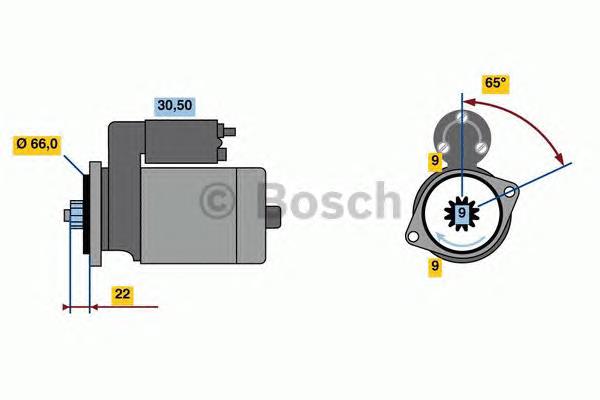 Motor de arranque 0986023710 Bosch