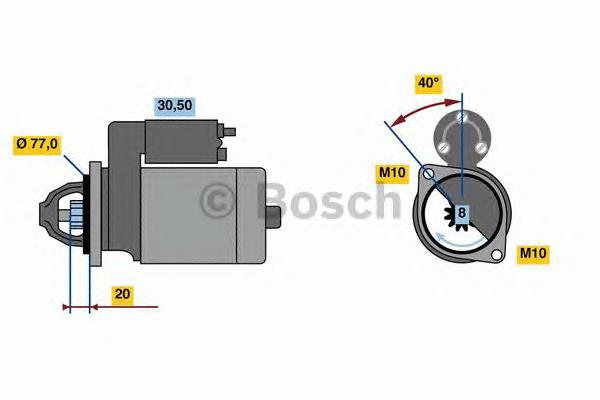 0986023750 Bosch motor de arranque