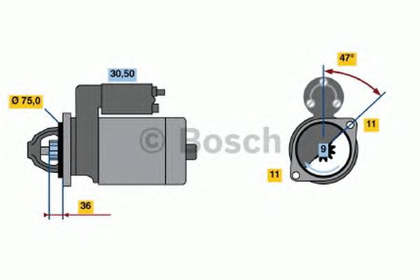 0986020441 Bosch motor de arranque