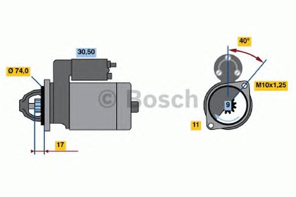 0986020541 Bosch motor de arranque