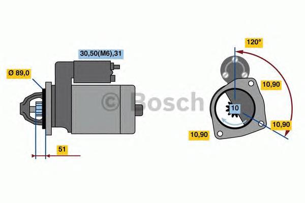 Motor de arranque 0986020170 Bosch