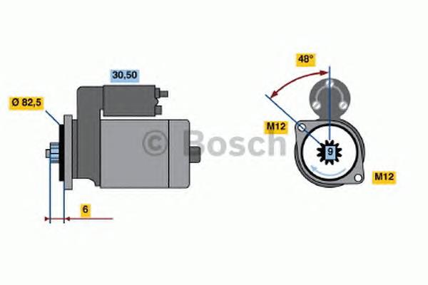 Motor de arranque 0986020370 Bosch