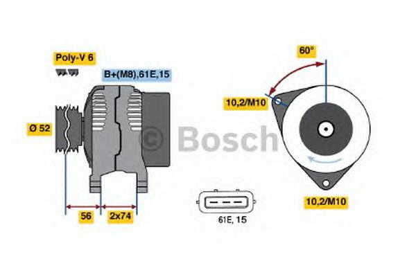 0123315022 Bosch alternador