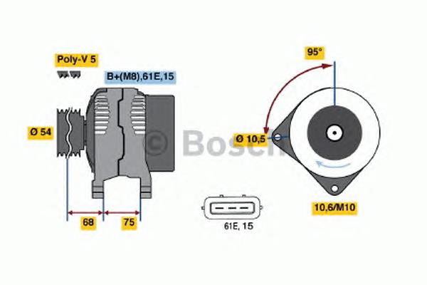 Alternador del motor Bosch 0986045031 precio, desde 323,97 EUR