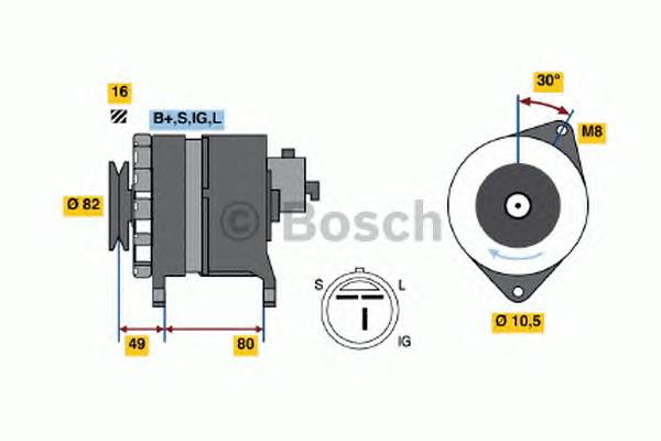 Alternador 0986043121 Bosch