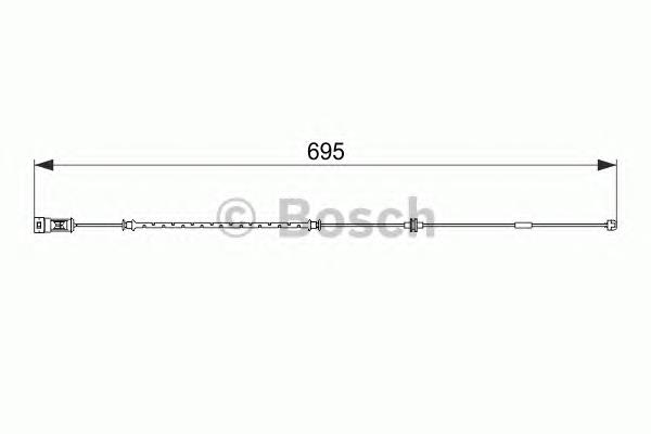 1987474585 Bosch contacto de aviso, desgaste de los frenos, delantero izquierdo