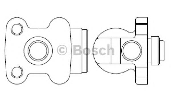 Cilindro de freno de rueda delantero F026002340 Bosch