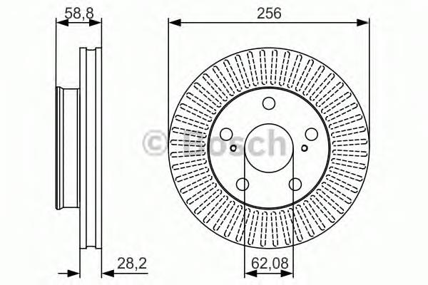 0 986 479 152 Bosch freno de disco delantero