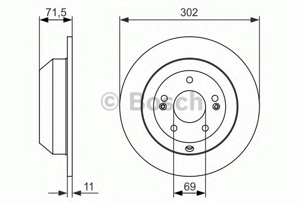 0986479081 Bosch disco de freno trasero