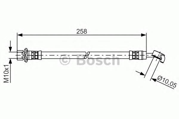 Tubo flexible de frenos delantero derecho 1987481466 Bosch