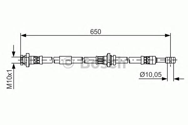 Tubo flexible de frenos trasero derecho 1987481476 Bosch