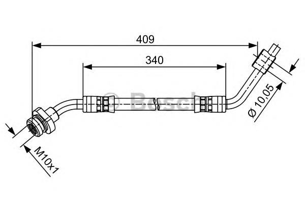 1987481491 Bosch tubo flexible de frenos delantero izquierdo