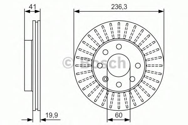 Disco de freno delantero Bosch 0986479S98