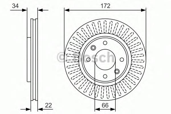Comprar 0986479R63 Bosch Freno de disco delantero