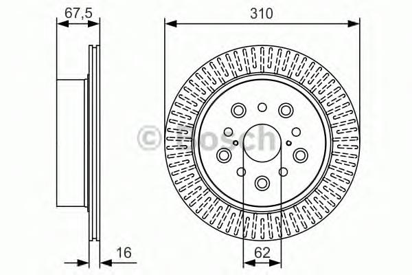 0986479T03 Bosch disco de freno trasero