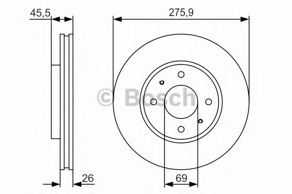 Disco de freno delantero Bosch 0986479R94