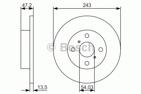 Freno de disco delantero 0986479R87 Bosch