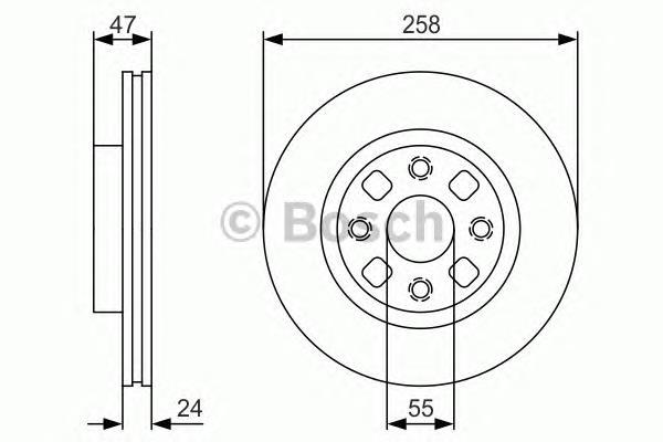 0986479S56 Bosch freno de disco delantero