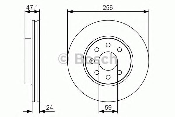 0986479S65 Bosch freno de disco delantero