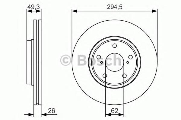 0986479S59 Bosch freno de disco delantero