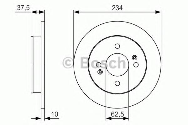 0986479S61 Bosch disco de freno trasero