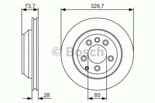 0986479S20 Bosch Freno de disco trasero