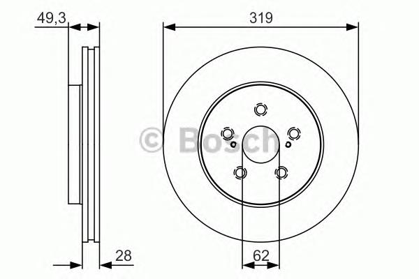 0986479S39 Bosch disco de freno delantero